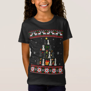 チェスプレーヤークリスマスオーナメントツリーギフト醜いXma Tシャツ