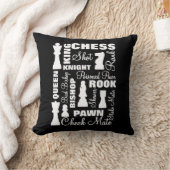 チェスプレーヤータイポグラフィデザイン クッション (ブランケット)