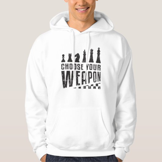 チェスプレーヤーチェス盤チェックメートボードゲームのギフト パーカ (正面)