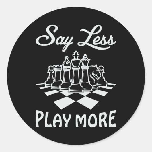 チェスプレーヤーチェス盤チェックメートボードゲームのギフト ラウンドシール (正面)