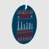 チェスプレーヤーチェッメリーセマスクリスマス醜いセーター オーナメント (正面)