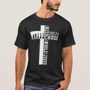 チェスプレーヤーピースヴィンテージクリスチャンイエズクロスF Tシャツ