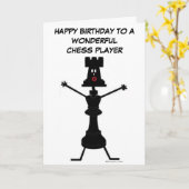 チェスプレーヤー誕生日カード カード (黄色い花)