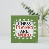 チェスプレーヤー風変わりはグリーティングカード カード (スタンド正面)