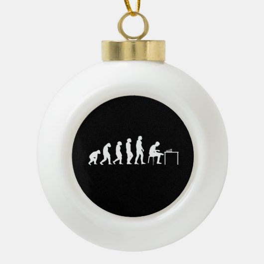 チェスプレーヤー セラミックボールオーナメント (正面)