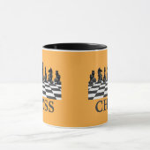 チェスプレーヤー、チェスゲーム愛好家 マグカップ (中央)