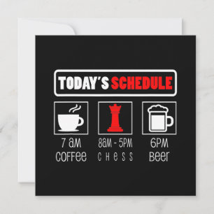 チェスプレーヤー 今日の予定 コーヒー チェス 招待状