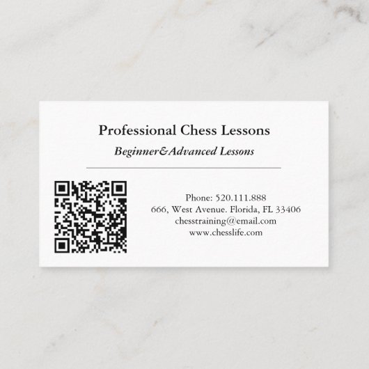 チェスプレーヤー 名刺 (裏面)