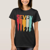 チェスプレーヤー 7歳の誕生日プレゼント レトロボードゲーム ファン Tシャツ (正面)