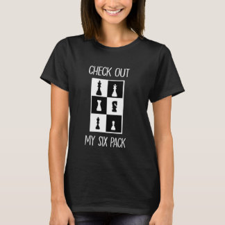 チェスプレーヤーTeeチェックアウト私の6パックチェスおもしろいス Tシャツ