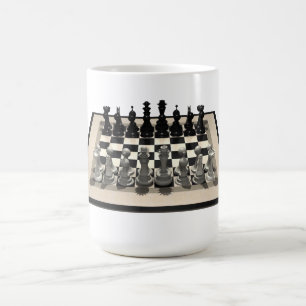チェスボードとチェス駒： コーヒーマグカップ