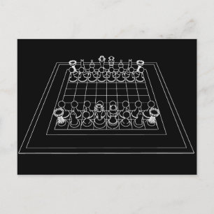 チェスボードとチェス駒: ポストカード
