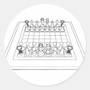 チェスボードとチェス駒: ラウンドシール