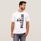 チェスボードのキング - 戦略力の王権デザイン Tシャツ (正面フル)