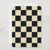 チェスボードの誕生日パーティー招待ゲームナイト 招待状 (裏面)