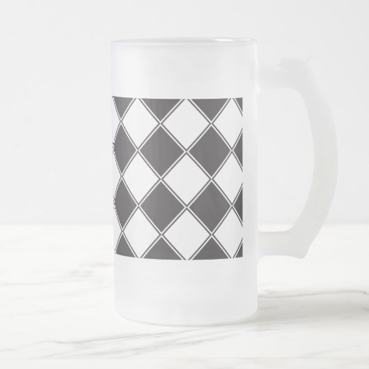 チェスボードスタイル フロストグラスビールジョッキ (右)