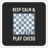 チェスボードチェスプレーヤー スクエアシール (正面)