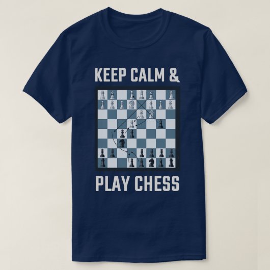 チェスボードチェスプレーヤー Tシャツ (デザイン正面)