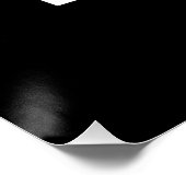 チェスボードハートヴァレンティーンズデイB&W ポスター (コーナー)