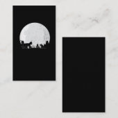 チェスボードプレーヤーの猫用マウス満月 名刺 (正面/裏面)