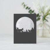 チェスボードプレーヤー猫マウス満月 ポストカード (スタンド正面)