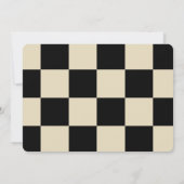 チェスボード誕生日招待状フォトゲームナイト 招待状 (裏面)