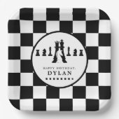 チェスボード&ピースゲームナイト任意の年齢誕生日 ペーパープレート (正面)