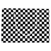 チェスボード&ピースゲームナイト任意の年齢誕生日 ラージペーパーバッグ (裏面)