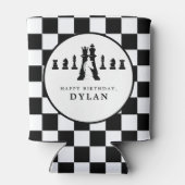 チェスボード&ピースゲームナイト任意の年齢誕生日 缶クーラー (裏面)