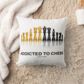 チェス中毒(チェスユーモアことわざ)チェスセット クッション (ブランケット)