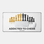 チェス中毒(チェスユーモアことわざ)チェスセット デスクマット (キーボード&マウス)