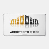 チェス中毒(チェスユーモアことわざ)チェスセット デスクマット (正面)