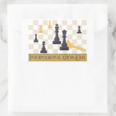 チェス国際的の日 長方形シール (バッグ)