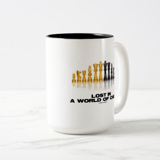 チェス失ったの世界で(反射チェスセット) ツートーンマグカップ (正面右)