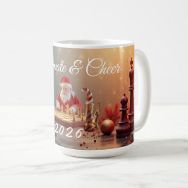 チェス好きのためのサンタの次の手 - おもしろチェスのクリスマスマグカップ コーヒーマグカップ