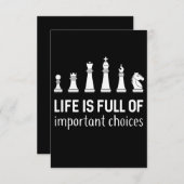 チェス好きの人生は重要な選択でいっぱい 招待状 (正面/裏面)