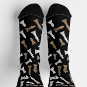 チェス姿パターン – 金ゴールドと真珠 ソックス (上部)