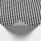 チェス市松模様にのパターン（白黒） ラッピングペーパー (角)