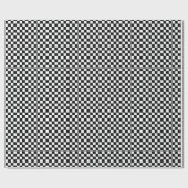 チェス市松模様にのパターン（白黒） ラッピングペーパー (フラット)