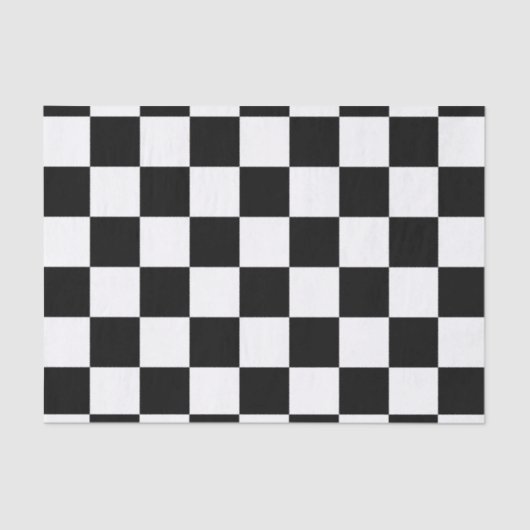 チェス市松模様にチェッカーボード国旗 薄葉紙 (正面)