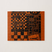 チェス市松模様にドミノ ジグソーパズル (横)