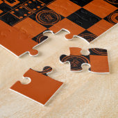 チェス市松模様にドミノ ジグソーパズル (側面)