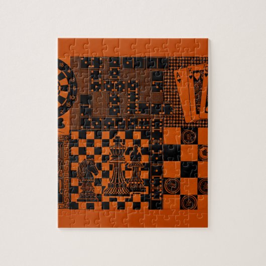 チェス市松模様にドミノ ジグソーパズル (縦)