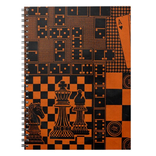 チェス市松模様にドミノ ノートブック (正面)