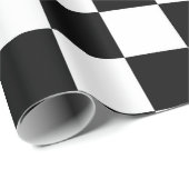 チェス市松模様にプのパターン白黒 ラッピングペーパー (ロールコーナー)