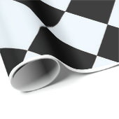 チェス市松模様にプのパターン白黒 ラッピングペーパー (ロールコーナー)