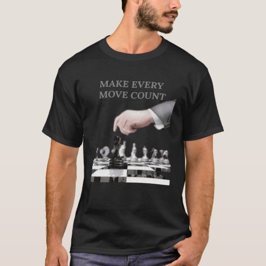 チェス市松模様にボードの移動数グラフを作成 Tシャツ (正面)