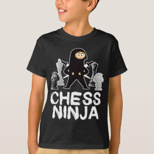 チェス忍者ギークボードゲームマスターチェックメイト Tシャツ