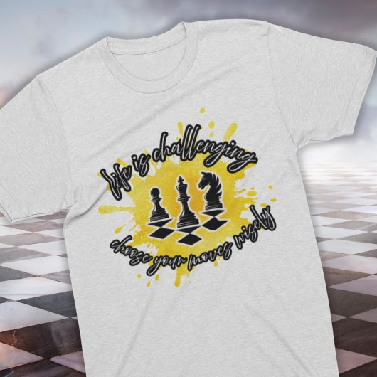 チェス愛好家のためのTシャツ / 人生は挑戦 トライブレンドTシャツ