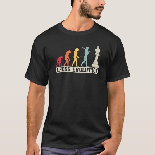 チェス愛好家レトロヴィンテージチェス進化プレミアム Tシャツ (正面)